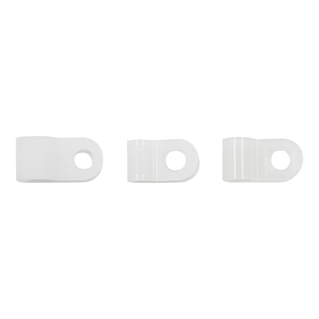 1/8",3/16",1/4" I.D. Assorted Natural Nylon Cable Clamps (18-Pack)