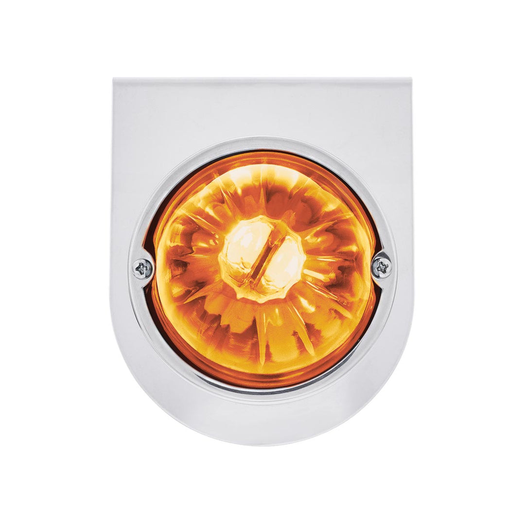 UltraBurst Glass Watermelon Light With Stainless Steel Light Bracket Kit - Amber LED/Clear Lens