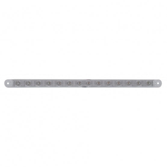 14 LED 12" Turn Signal Light Bar - Amber LED/Clear Lens (Bulk)