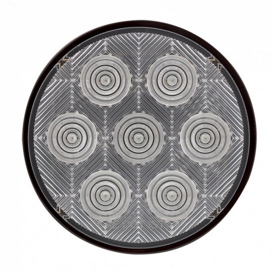 7 LED 4" Round Competition Series Light (Stop, Turn &amp; Tail) - Red LED/Clear Lens (Bulk)