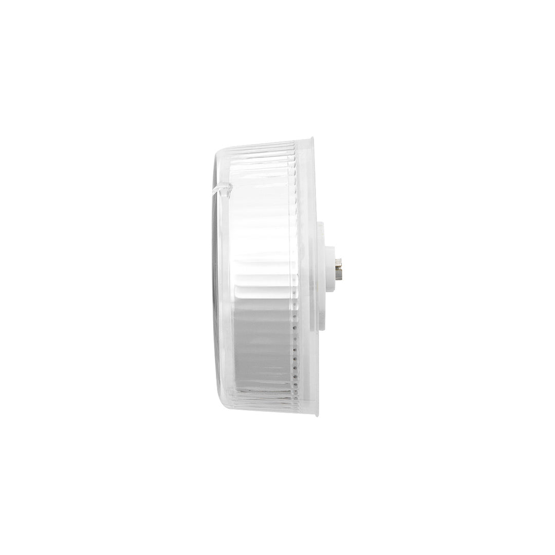 9 LED 2-1/2" Round Pure Reflector Light (Clearance/Marker) - Red LED/Clear Lens