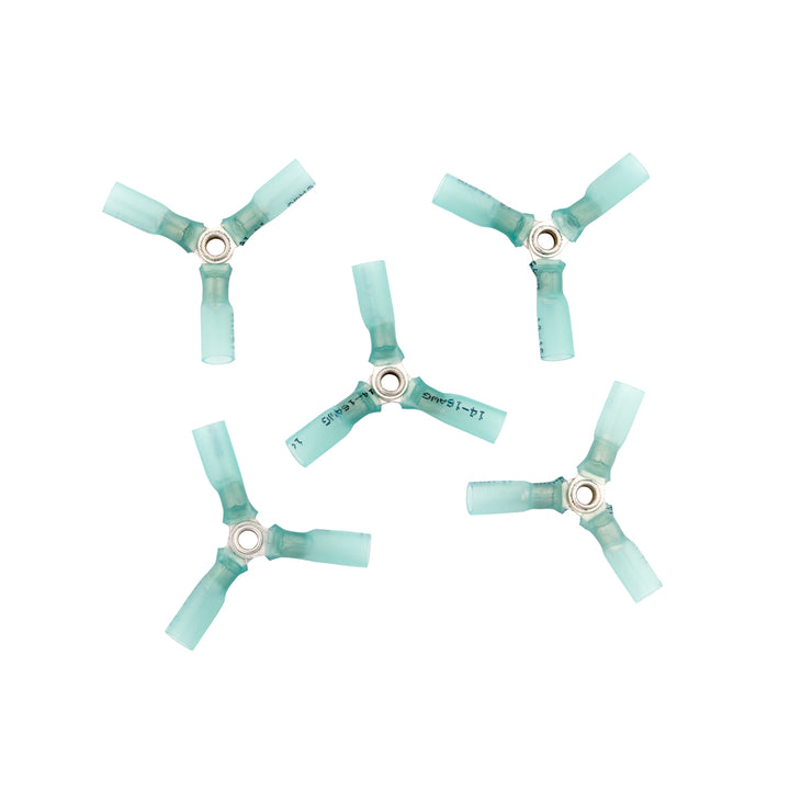 16-14 AWG 3 - Way (Y) CS Heat Shrink Connector - Blue (5-Pack)