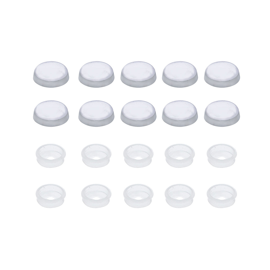 Chrome Plastic Snap-On Screw Cover For 