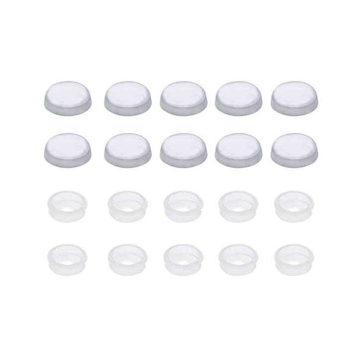 Chrome Plastic Snap-On Screw Cover For 