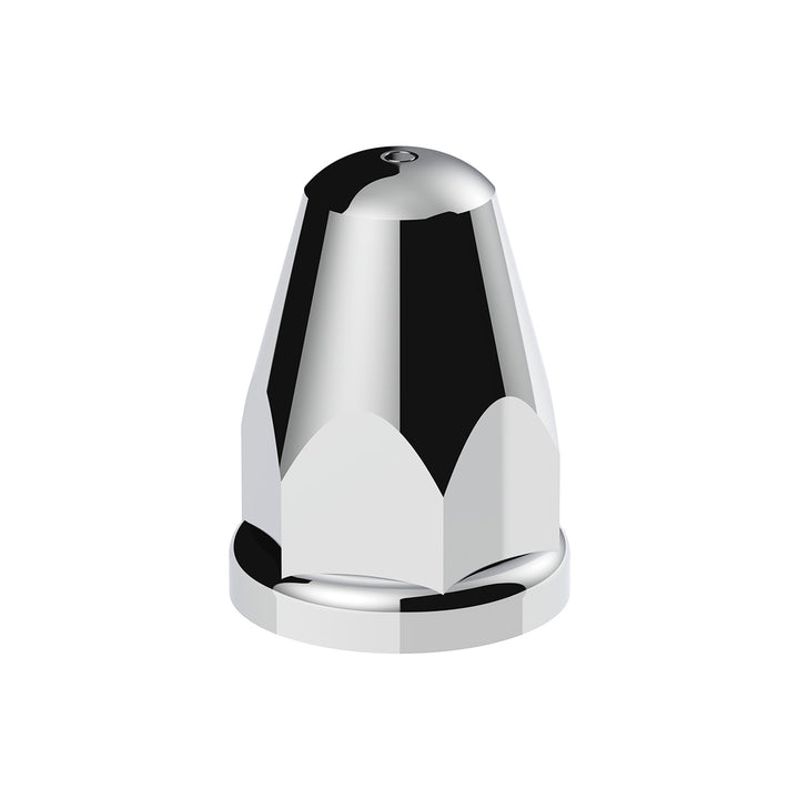 33mm x 2-5/8" Chrome Plastic Bullet Nut Cover With Flange - Push-On (Bulk)