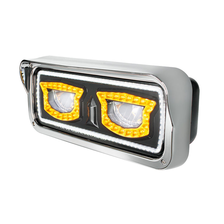 High Power Blackout LED Headlight With Turn Signal And Position Light - Passenger