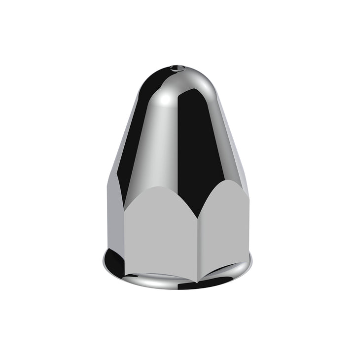 1-1/2" x 2-3/4" Chrome Plastic Bullet Nut Covers - Push-On (Color Box of 20)