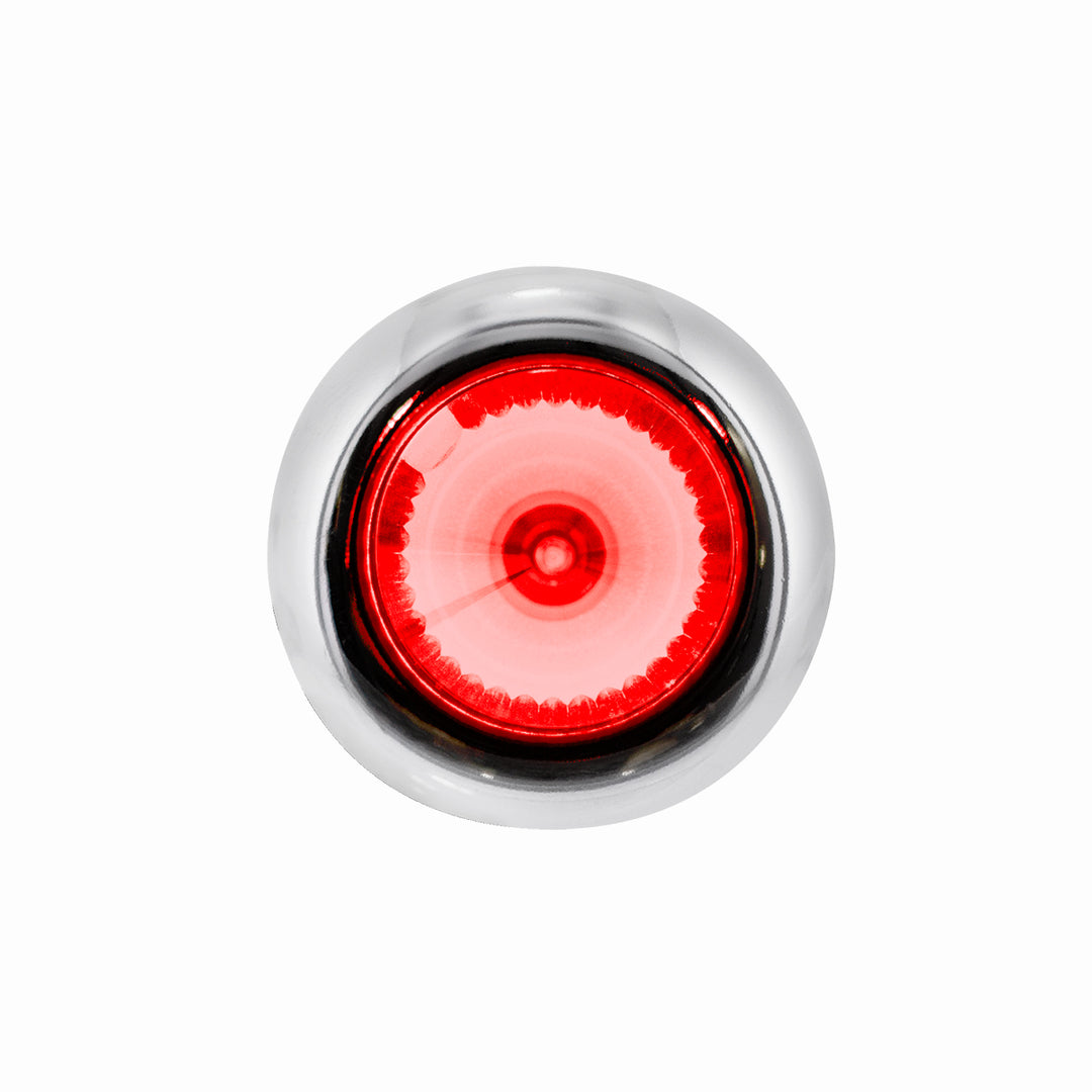 4 LED Dual Function 3/4" Mini Spike Light With Stainless Steel Bezel (Clearance/Marker) - Red LED/Clear Lens