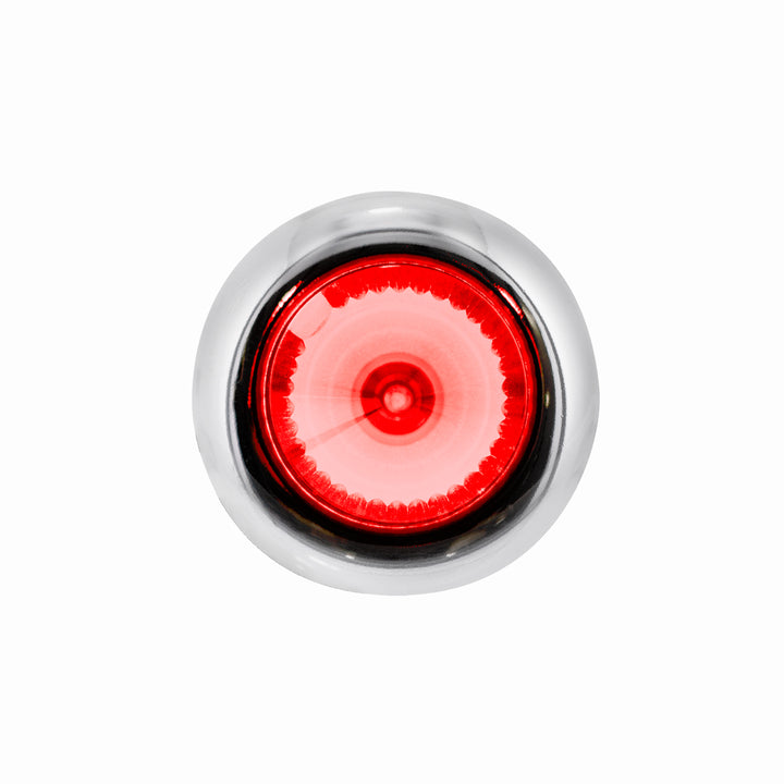 4 LED Dual Function 3/4" Mini Spike Light With Stainless Steel Bezel (Clearance/Marker) - Red LED/Clear Lens