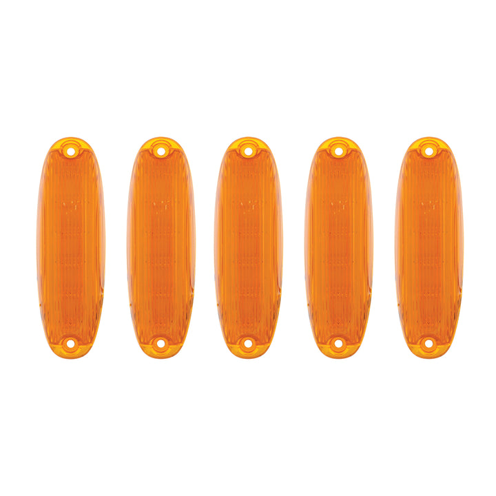 6 Amber LED Cab Lights For 2008-2017 Freightliner Cascadia - Amber Lens (5-Pack)