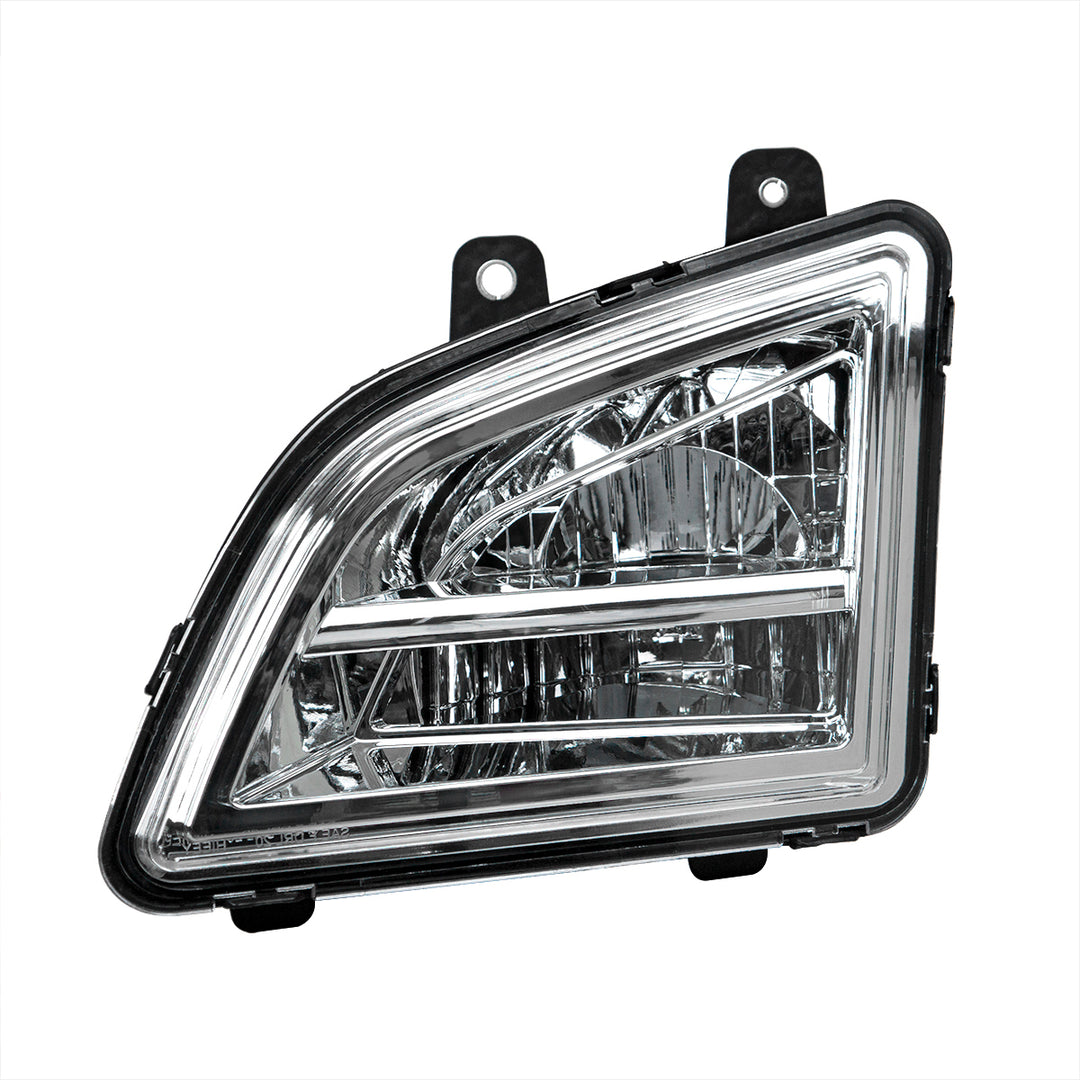 Chrome LED Driving &amp; Fog Light For 2018-2024 Volvo VNL - Driver - Competition Series