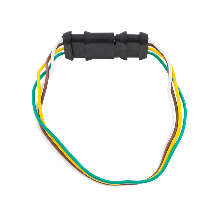 4 - Way Flat Moisture Proof M/FM Trailer Connectors w/ Polarized Plugs, 1 Pc.