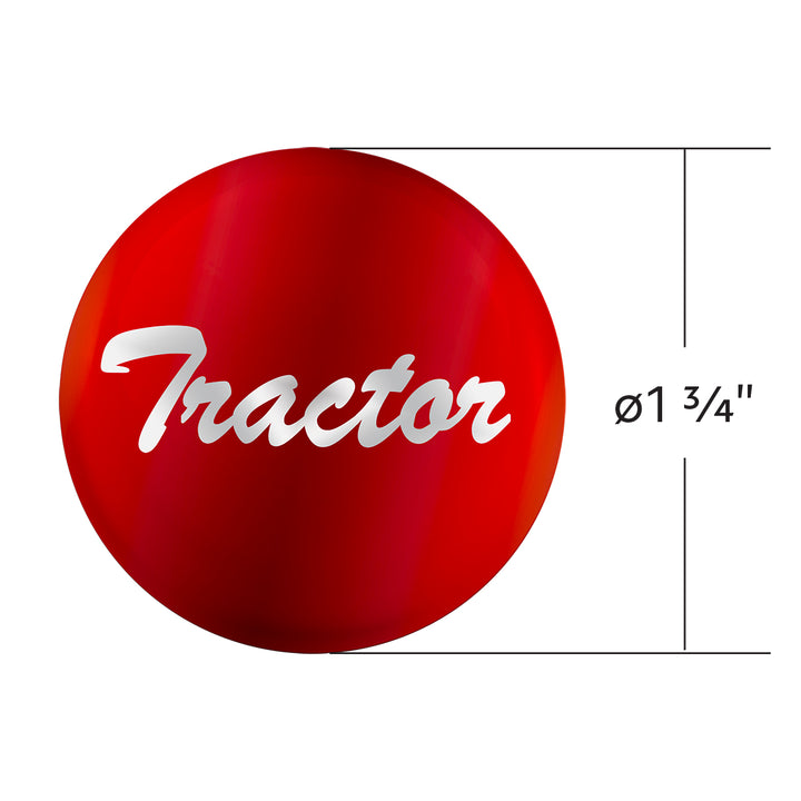 "Tractor" Glossy Air Valve Knob Candy Color Sticker - Candy Red