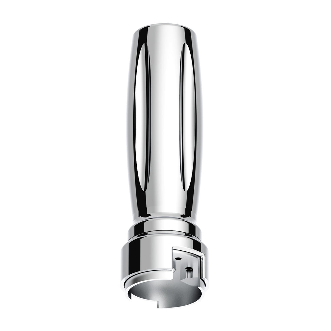 M30 x 3.5 Thread-On Vegas Style Gearshift Knob With 13/15/18 Speed Adapter - Chrome/Vertical