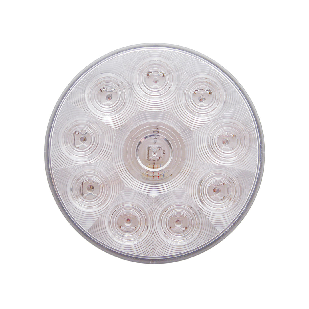 10 LED 4" Auxiliary/Utility Light - White LED/Clear Lens (Bulk)
