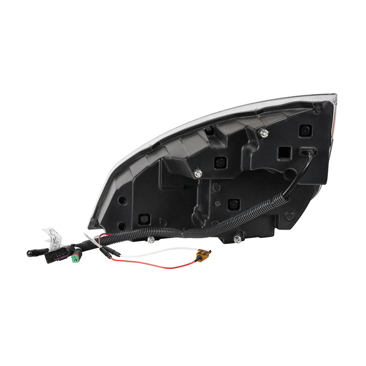 Chrome Quad - LED Headlight With LED DRL &amp; Seq. Signal For 2018-2024 Freightliner Cascadia - Passenger
