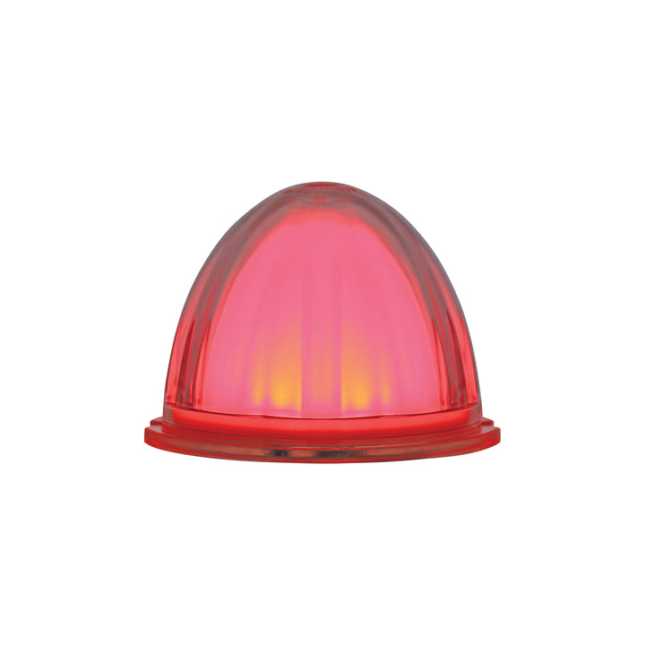 9 LED Dual Function GloLight Watermelon Cab/Auxiliary Light - Red LED/Clear Lens (Bulk)