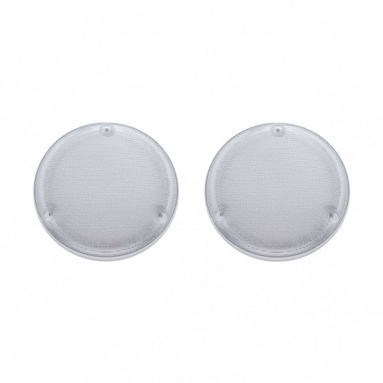 Chrome 6-3/4" Round Speaker Cover For Various Freightliner &amp; Kenworth Models (Pair)