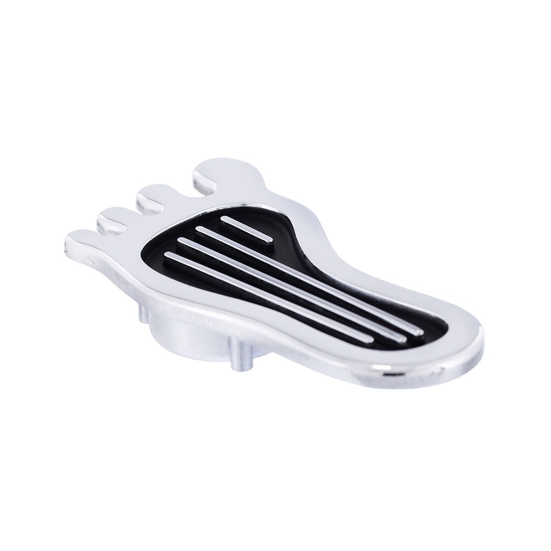 Chrome Barefoot Shape Dimmer Switch Cover