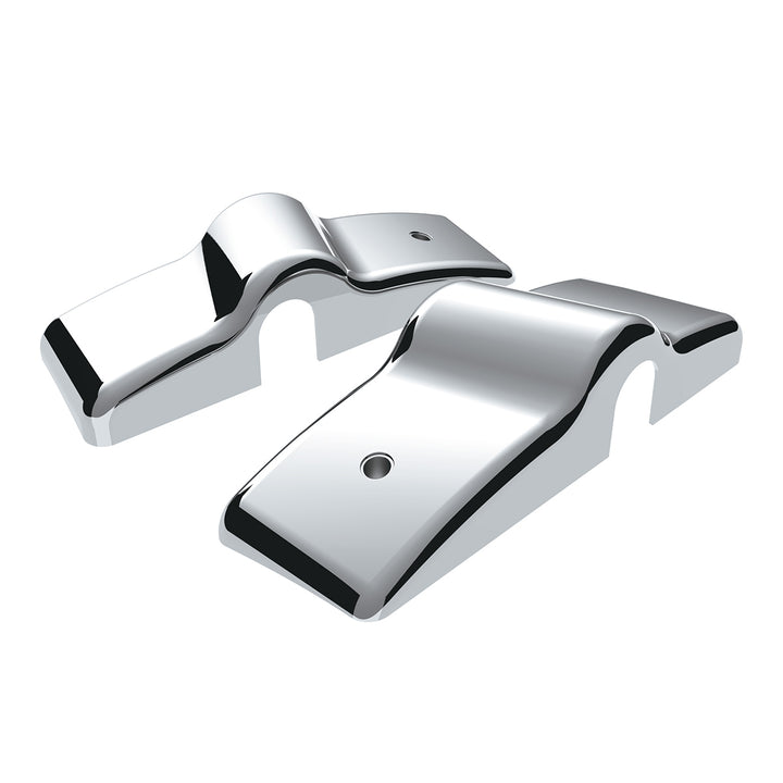 Chrome Plastic Bottom Mirror Post Cover Set For 1996-2010 Freightliner Century (Pair)