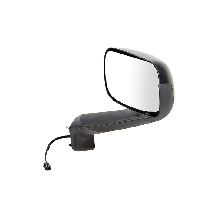 Black Hood Mirror With Heated Lens For 2018-2025 Freightliner Cascadia - Passenger