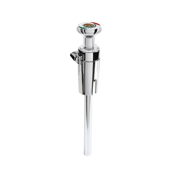 Thread-On Gearshift Knob With 13/15/18 Speed Adapter &amp; Mexico Flag Sticker - Chrome