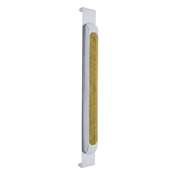 Mirror Bracket With 11 LED 17" Light Bar &amp; Bezel - Amber LED/Amber Lens