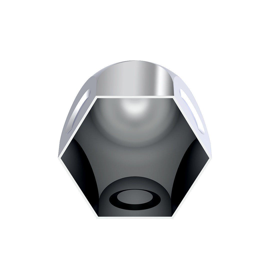 1-1/2" x 2" Chrome Steel Bullet Nut Covers (10-Pack)