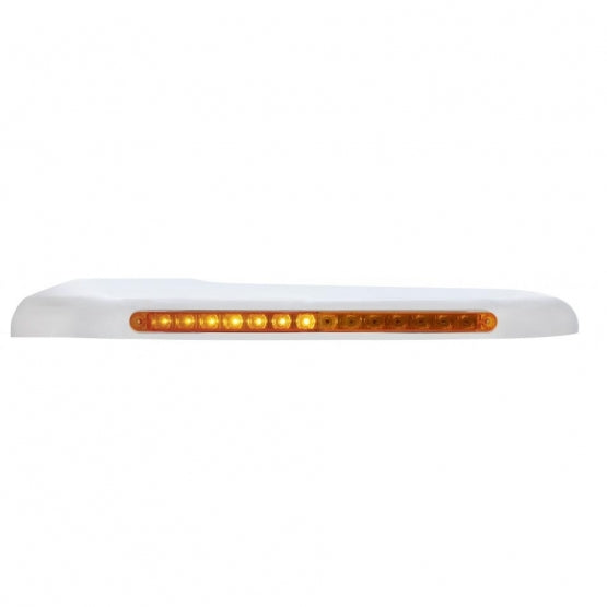 Sequential 14 Amber LED Front Fender Cover For Peterbilt 388 (2008-2015) &amp; 389 (2008-2023) - Amber Lens - Driver