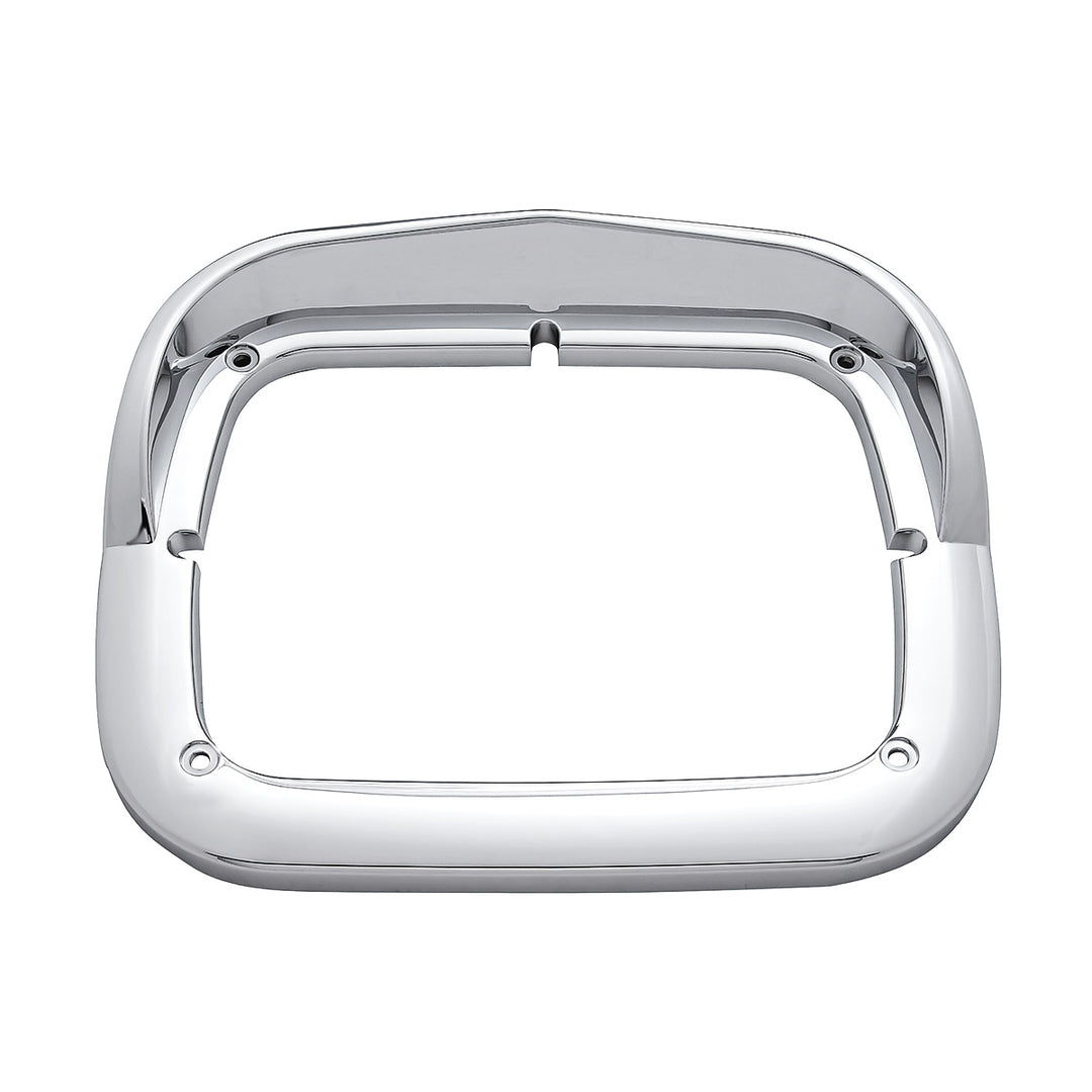 Chrome Plastic 5" x 7" Headlight Bezel With Visor