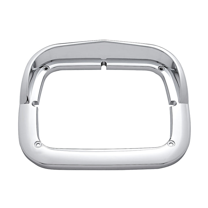 Chrome Plastic 5" x 7" Headlight Bezel With Visor