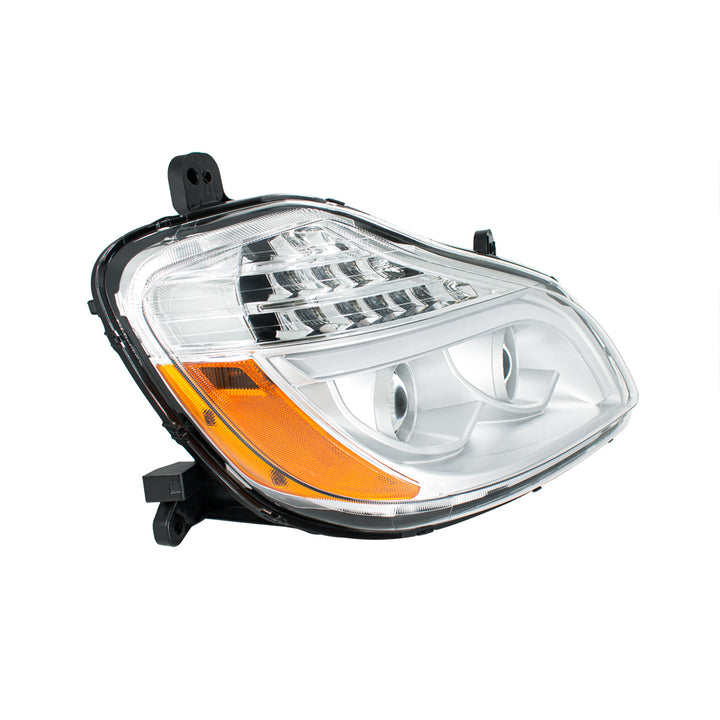 Chrome 8 LED Projection Headlight For 2013-2021 Kenworth T680 - Passenger