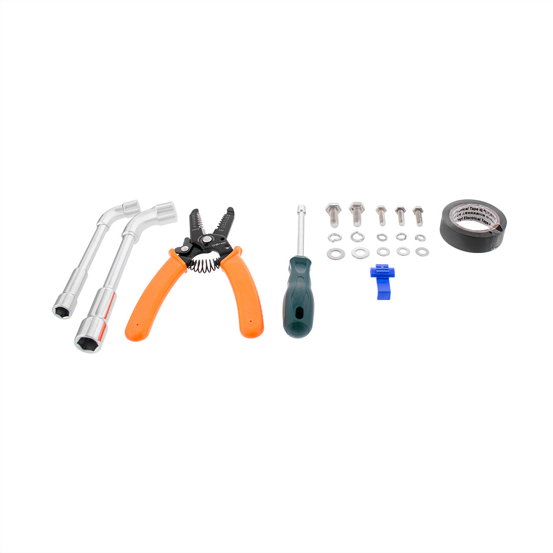 High Power LED Chrome Projection Headlight Assembly With Mounting Arm &amp; Turn Signal - Passenger