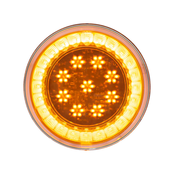 33 LED 4" Round Lumos Light S - Series (Turn Signal) - Amber LED/Clear Lens