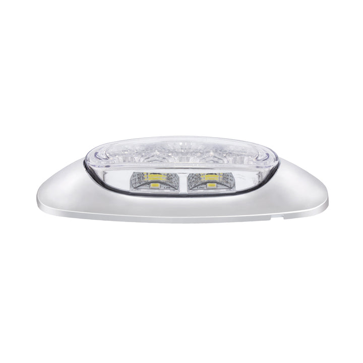 5 LED Reflector Light (Auxiliary/Utility) With Side Ditch Light - White LED/Clear Lens (Bulk)