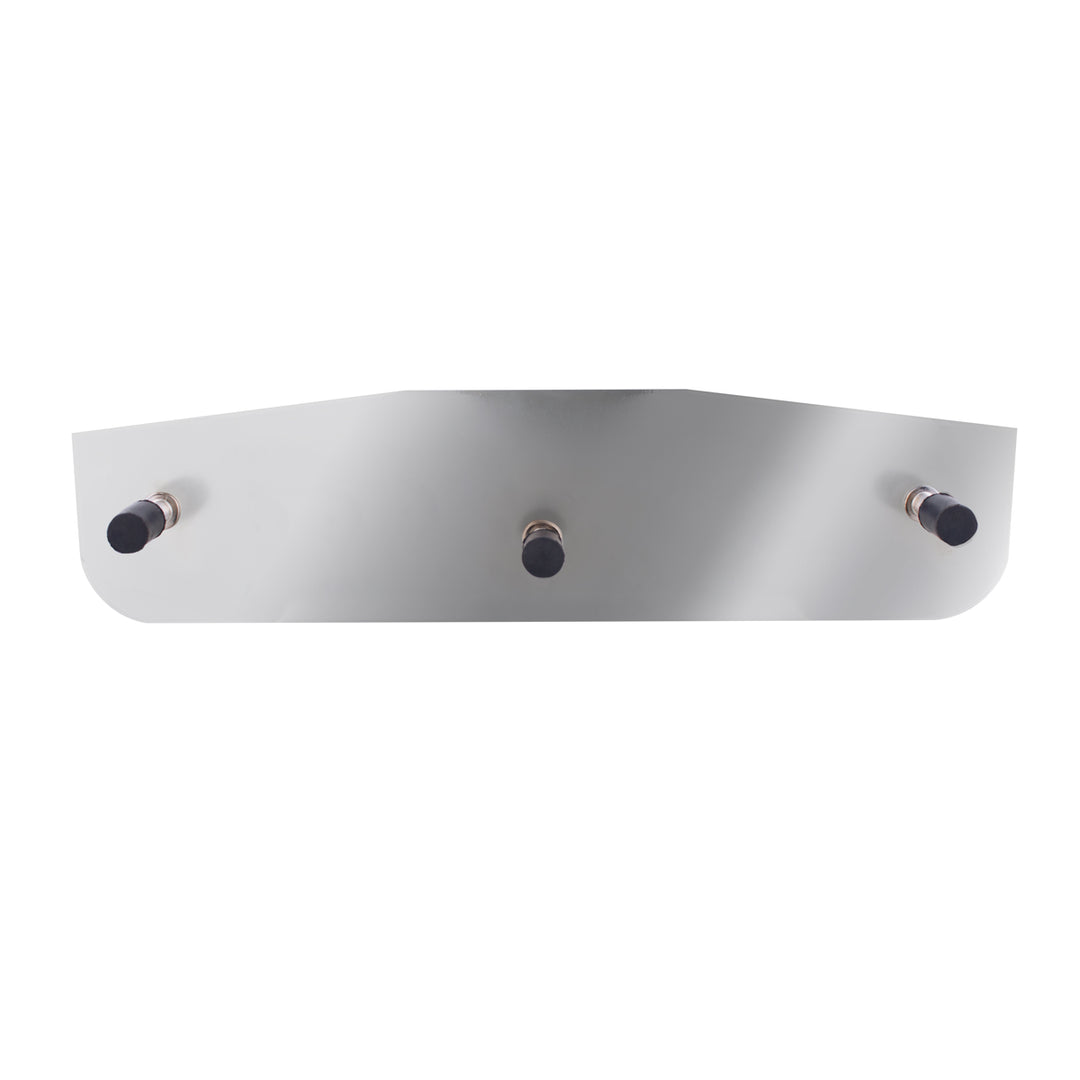 3" x 12" Chrome Standard Bottom Mud Flap Plate - Welded Stud