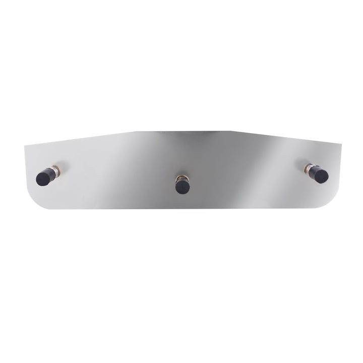 3" x 12" Chrome Standard Bottom Mud Flap Plate - Welded Stud