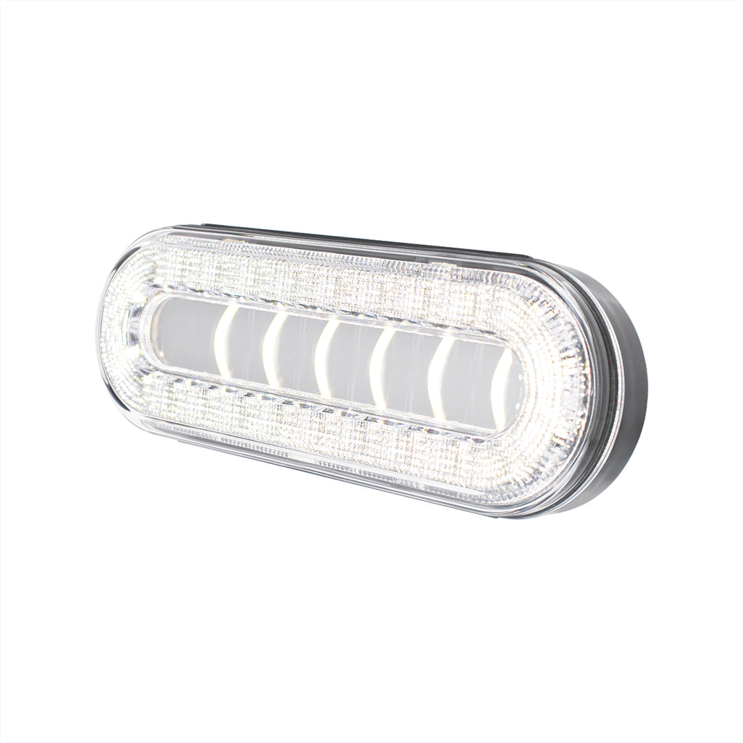 30 LED 6" Oval Lumos Light I - Series (Back-Up) - White LED/Clear Lens