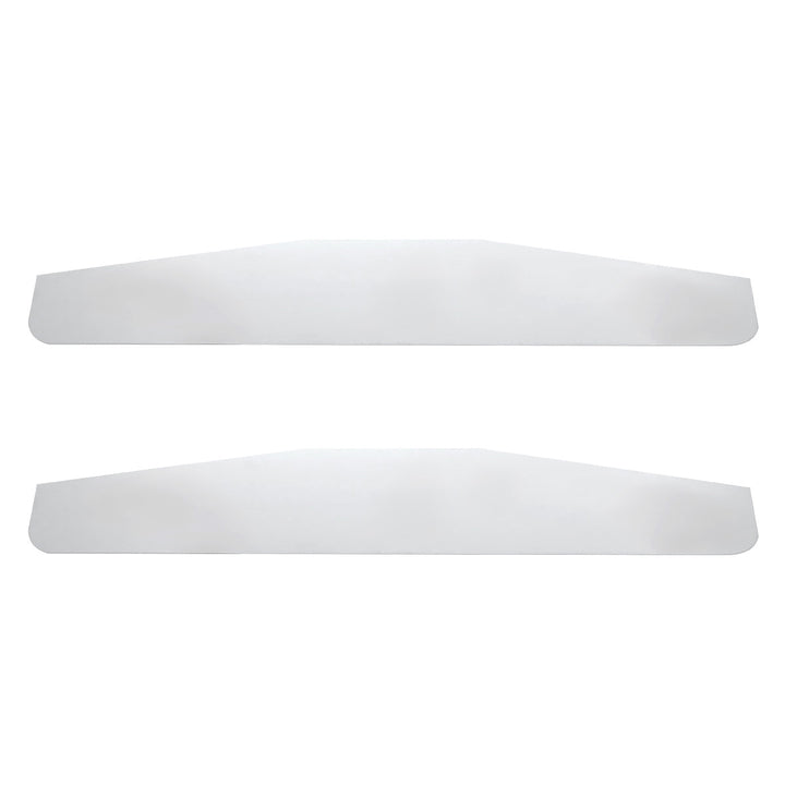 4" x 24" Chrome Standard Bottom Mud Flap Plate - Welded Stud (Pair)