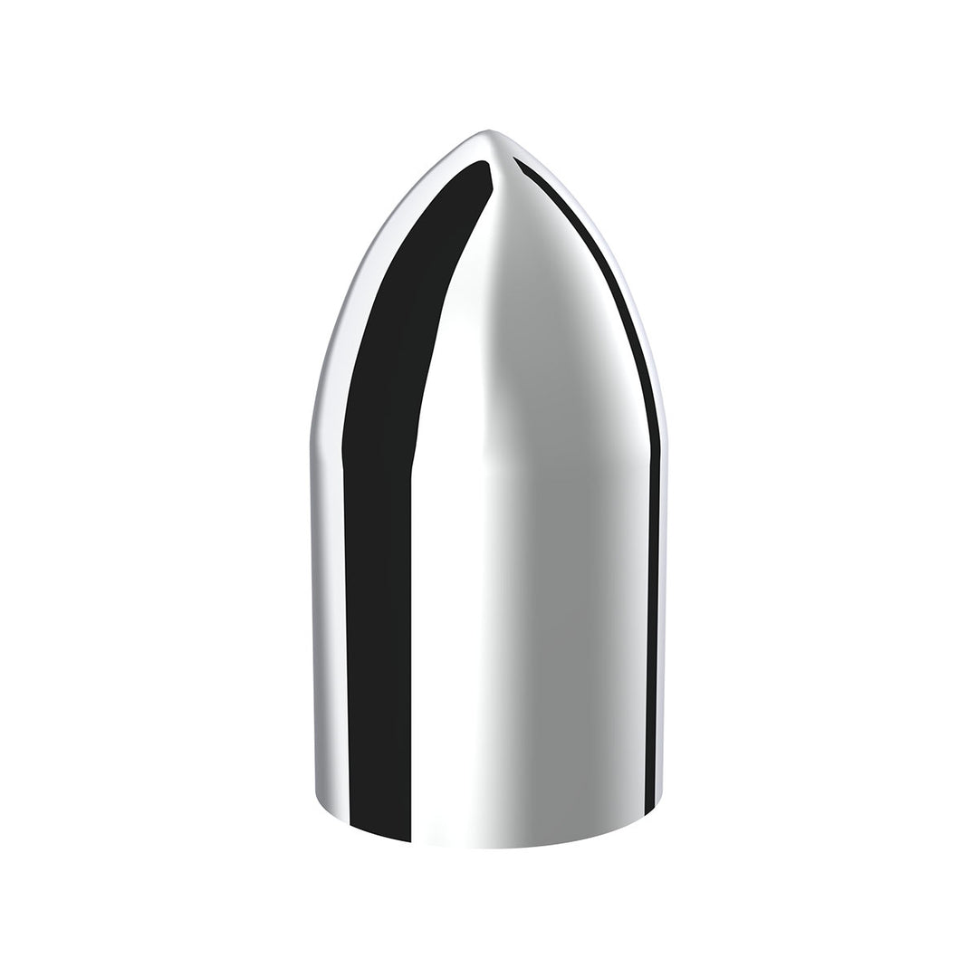 33mm x 3-7/8" Chrome Plastic Bullet Nut Covers - Thread-On (10-Pack)