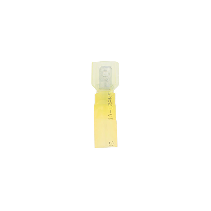 12-10 AWG .250 Tab CS Fully Insulated Heat Shrink M Disconnect - Yellow (10-Pack)