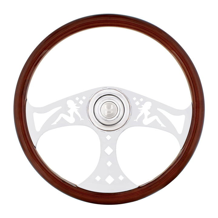 18" Lady Steering Wheel With Hub &amp; Horn Kit - Freightliner 1989 - July 2006