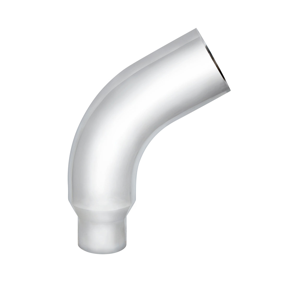 Chrome 58 Degree Angled Exhaust Elbow For Peterbilt 379 - Straight 5" OD To 5" OD