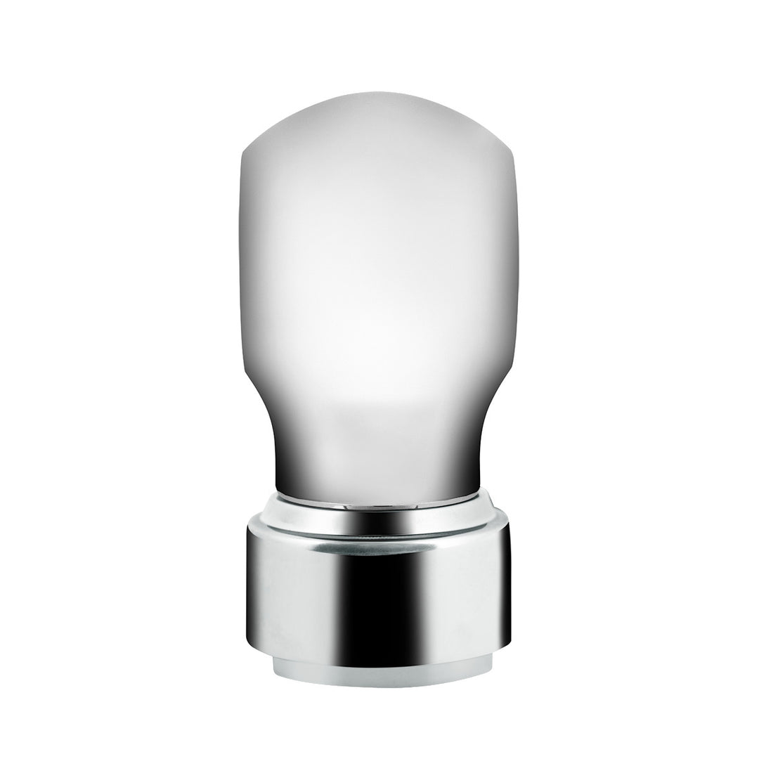 Thread-On Chrome Charlotte Style Gearshift Knob With LED 9/10 Speed Adapter - Amber LED