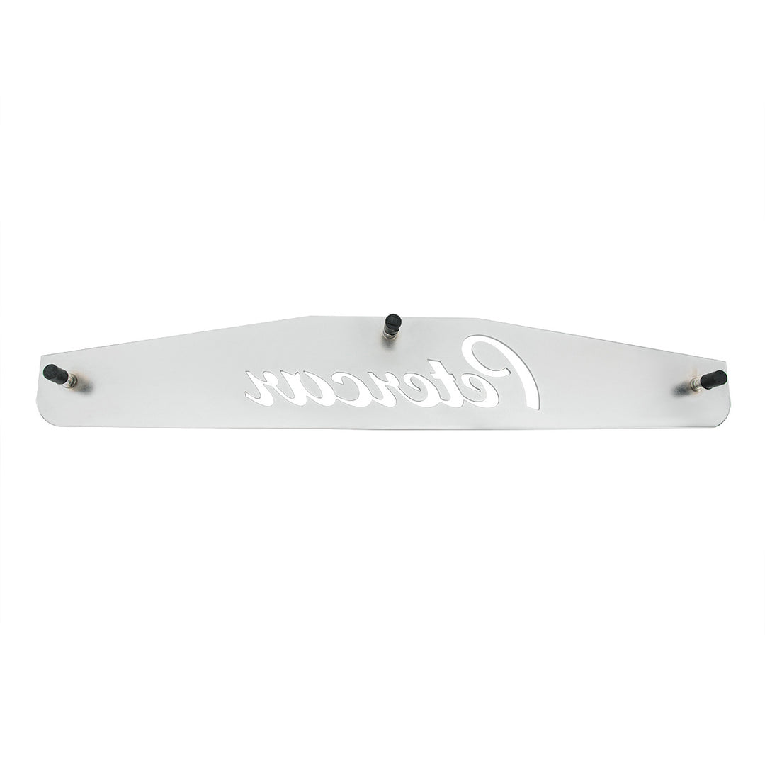 4" x 24" Chrome Petercar Bottom Mud Flap Plate - Welded Stud