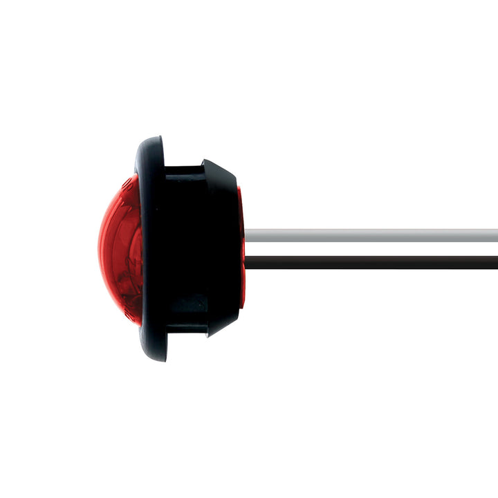 Single SMD LED 3/4" Mini Light (Clearance/Marker) With Rubber Grommet - Red LED/Red Lens