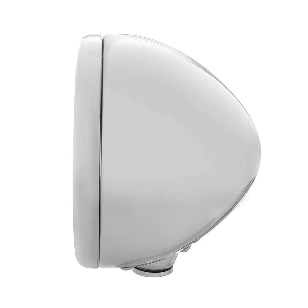 Chrome Classic Headlight Housing With Amber Signal Lens