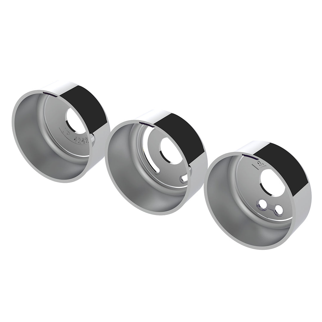 Chrome Plastic A/C Control 6 - Piece Dial Covers For 2018-2025 Freightliner Cascadia