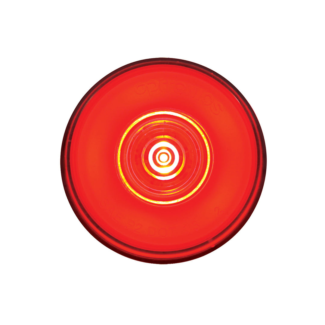 6 LED 2" Round GloLight (Clearance/Marker) - Red LED/Red Lens (Kit)