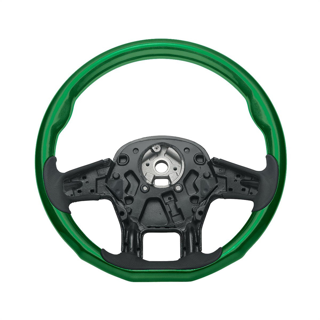 18" YourGrip Wood Candy Color Steering Wheel For 2012-2021 PB 579 &amp; 2013-2021 KW T680 - Emerald Green